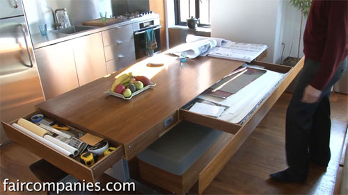 Bild einer Küche mit höhenverstellbarem Tisch